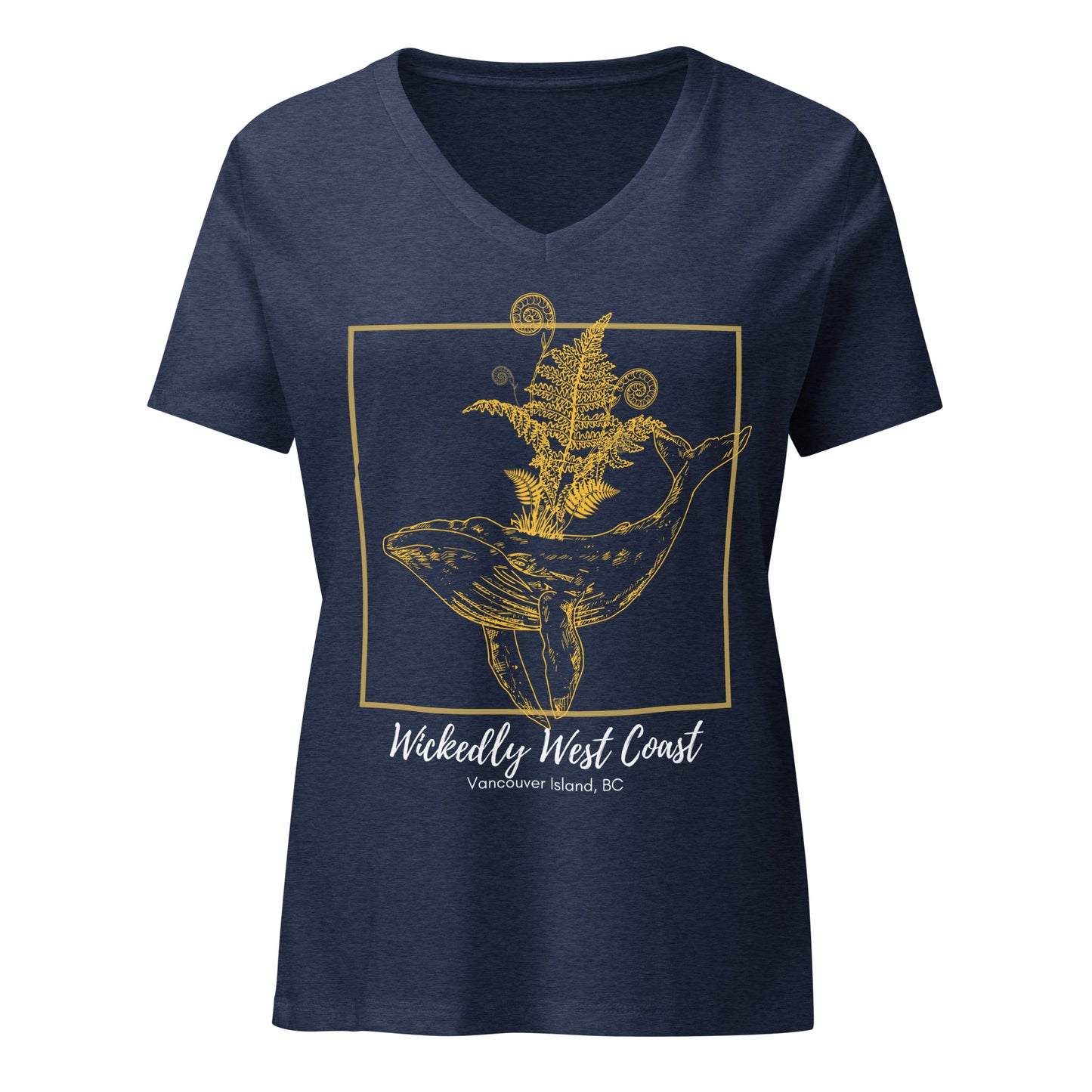 Celestial Whale - Women’s Relaxed V-Neck T-Shirt