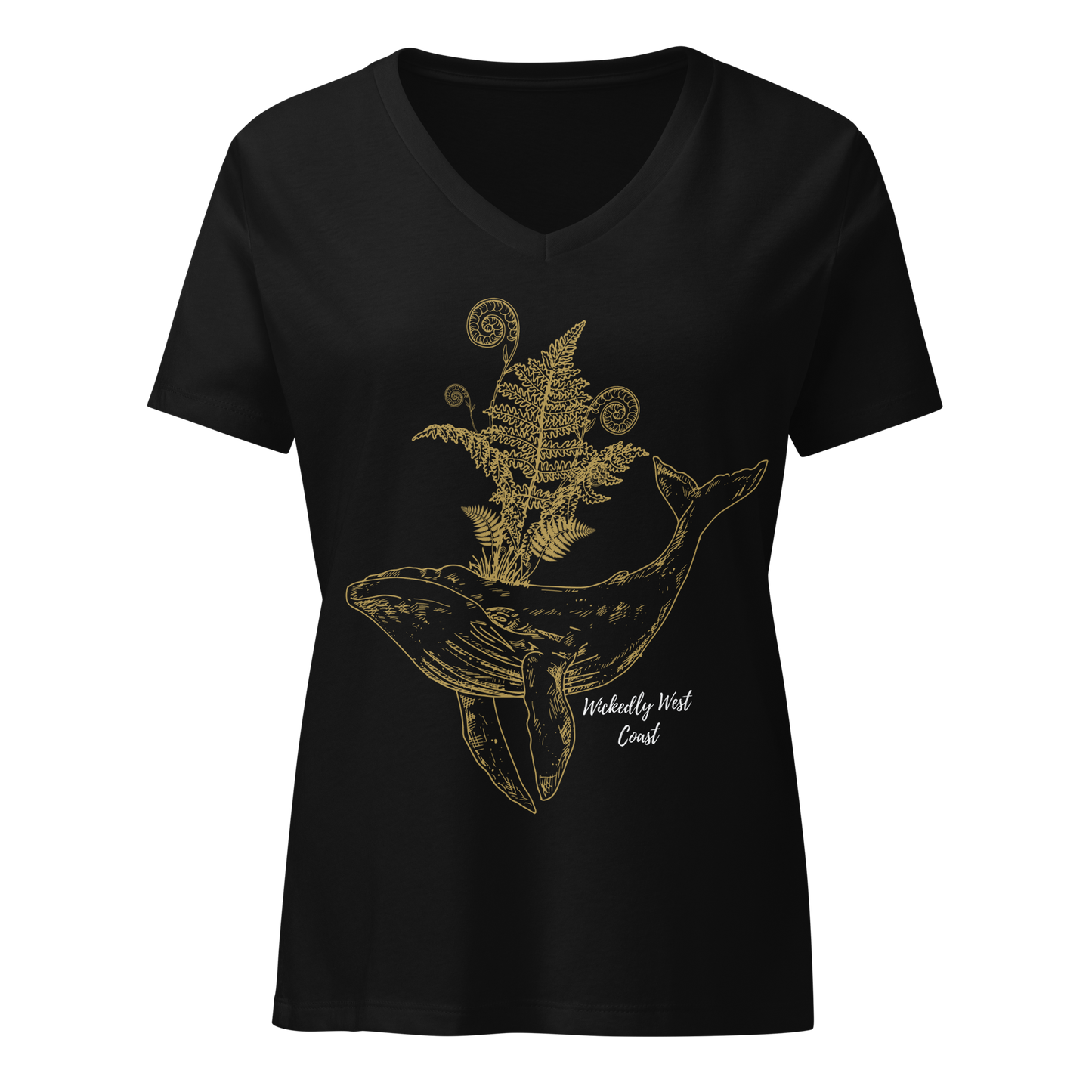 Celestial Whale - Women’s Relaxed V-Neck T-Shirt [Unboxed]